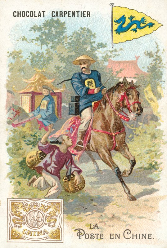 Serviço postal na China (chromolitho) de French School