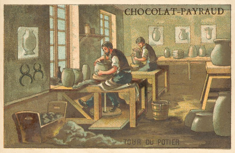 Roda de oleiro (chromolitho) de French School