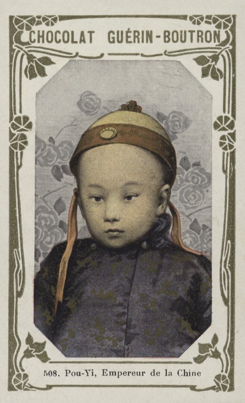 Pou-Yi, imperador da China (foto colorida) de French School