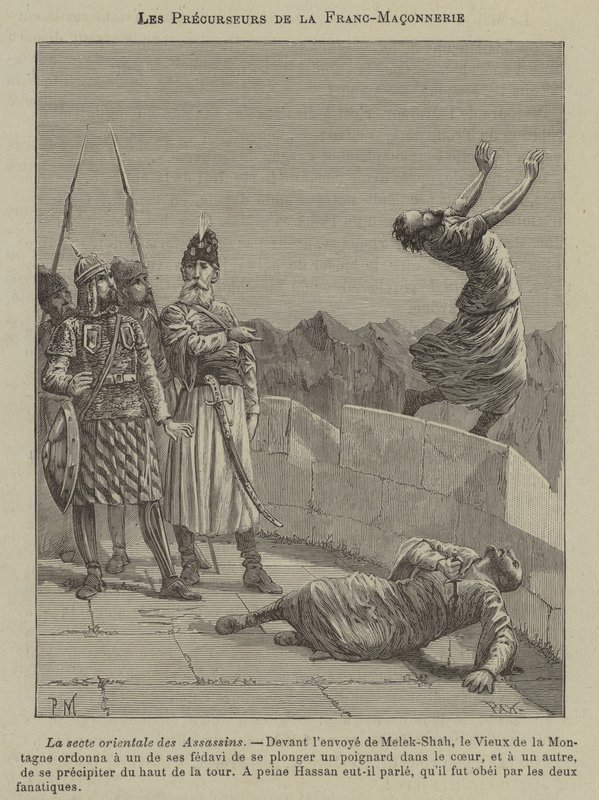 Precursores da Maçonaria: os Assassinos (gravura) de French School