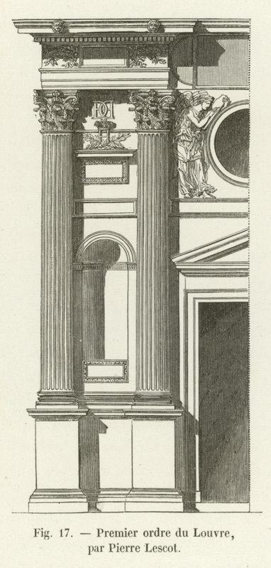 Primeira ordem do Louvre, de Pierre Lescot de French School