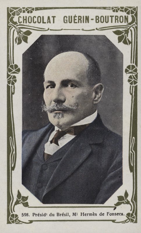 Presidente du Bresil, Marechal Hermes de Fonseca (foto colorida) de French School