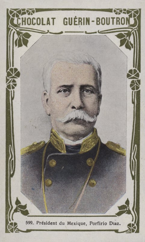 Presidente do México, Porfirio Diaz (foto colorida) de French School