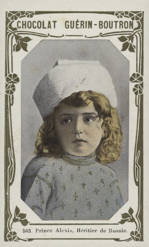 Príncipe Alexis, Heritier da Rússia (foto colorida) de French School