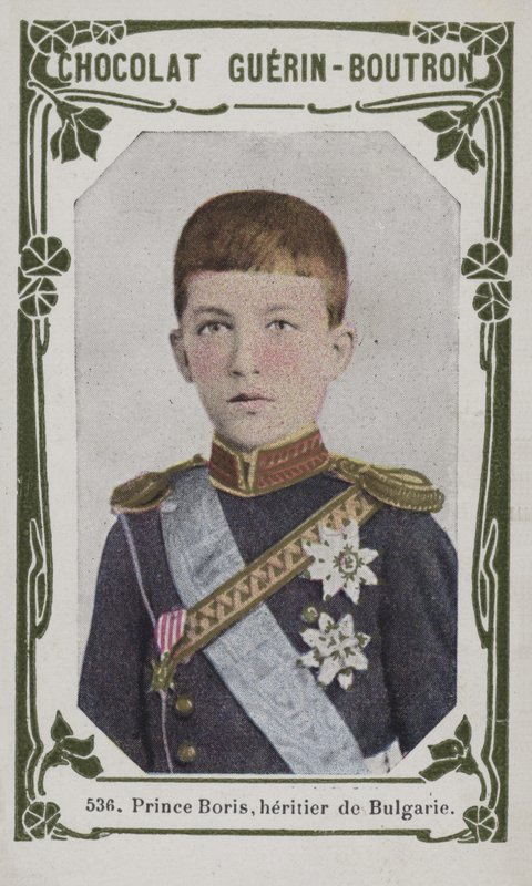 Príncipe Boris, herdeiro da Bulgária (foto colorida) de French School