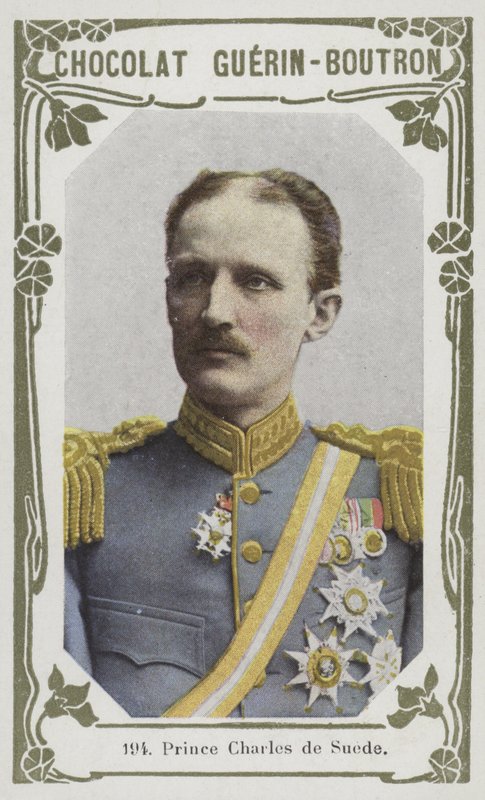Príncipe Charles de Suede (foto colorida) de French School