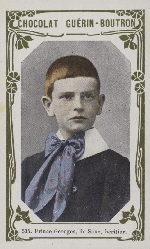 Príncipe Georges, da Saxônia, herdeiro (foto colorida) de French School