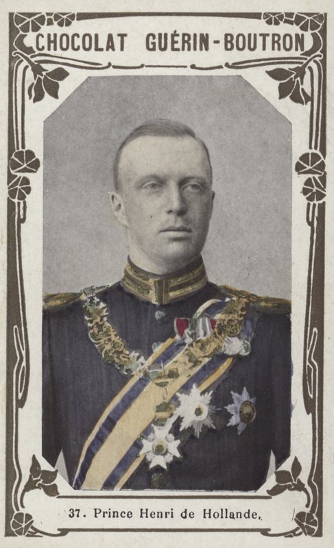 Príncipe Henri da Holanda (foto colorida) de French School