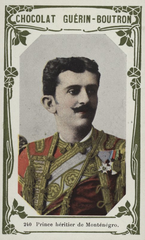 Príncipe herdeiro de Montenegro (foto colorida) de French School