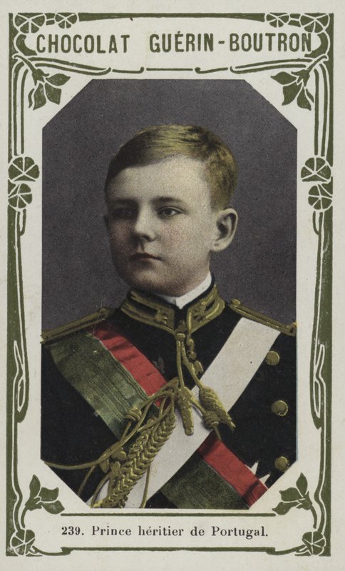 Príncipe herdeiro de Portugal (foto colorida) de French School