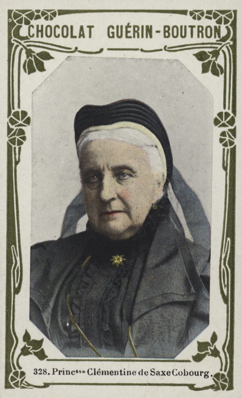 Princesa Clementina da Saxônia Coburg (foto colorida) de French School