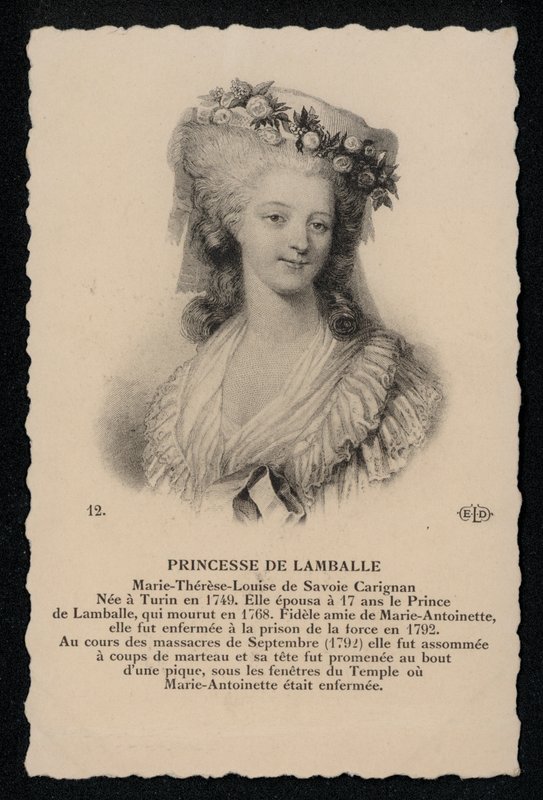 Princesse De Lamballe (litho) de French School