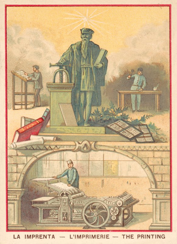 Impressão (chromolitho) de French School