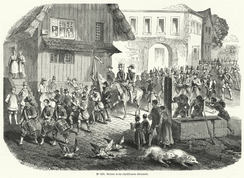Procissão de Gustav Struve e republicanos alemães, Revolução de 1848 de French School
