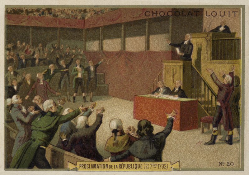 Proclamação da República Francesa pela Convenção Revolução Francesa, 21 de setembro de 1792 de French School