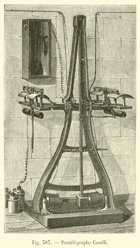 Puntelegraphe Caselli (gravura) de French School