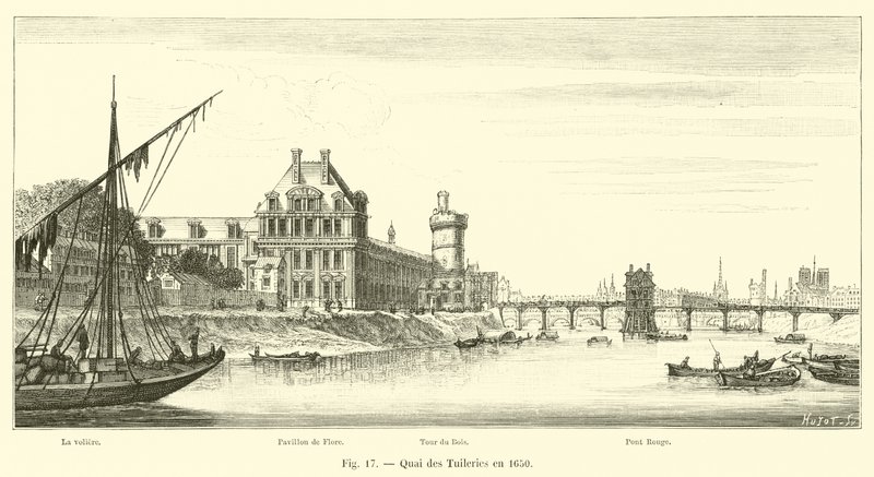 Quai des Tuileries em 1650 de French School