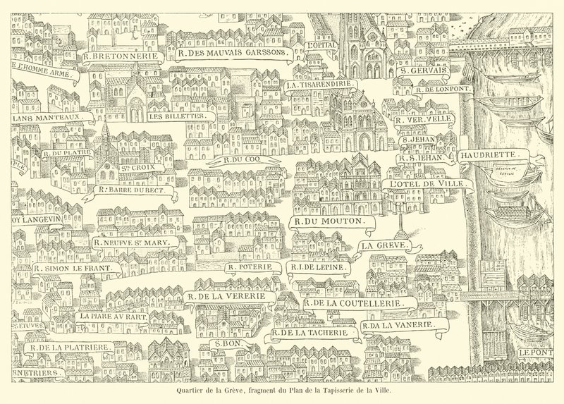 Bairro Greve, fragmento do Plano da Tapeçaria da Cidade de French School