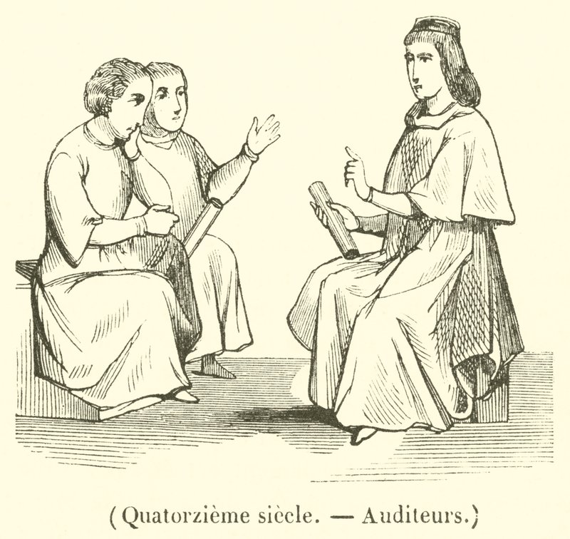 Século XIV, Auditores (gravura) de French School