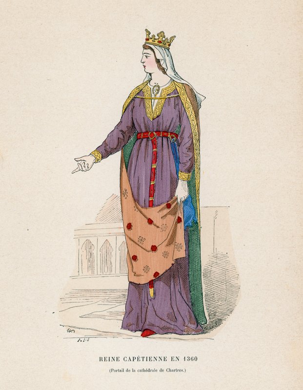 Rainha em 1360 de French School