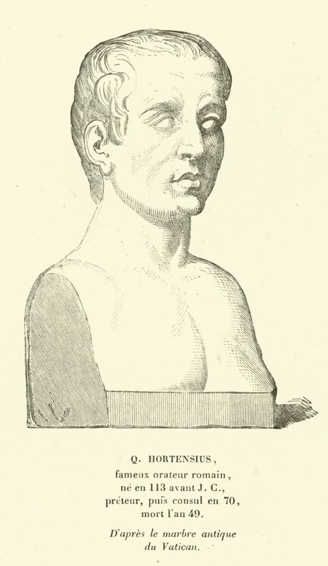 Quintus Hortensius, político otimista romano e orador (gravura) de French School