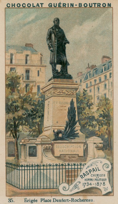 Raspail, químico e político, 1794-1878. Erigee Place Denfert-Rochereau de French School
