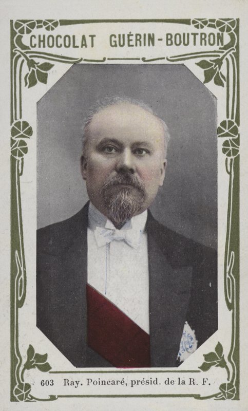 Raymond Poincaré, Presidente da República Francesa (foto colorida) de French School