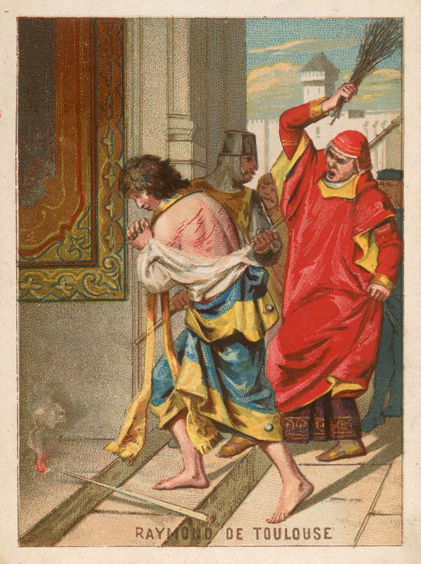 Raymond de Toulouse sendo espancado na Anatólia de French School
