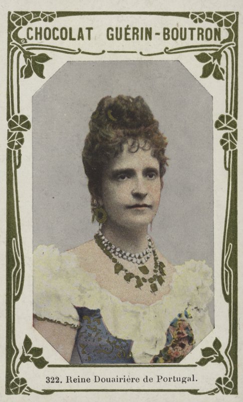 Rainha Douairiere de Portugal (foto colorida) de French School