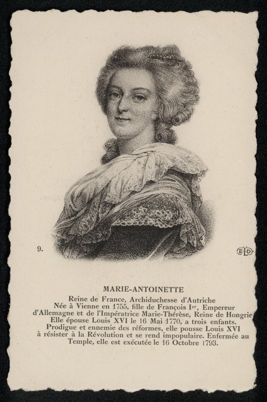 Rainha Maria Antonieta (litografia) de French School