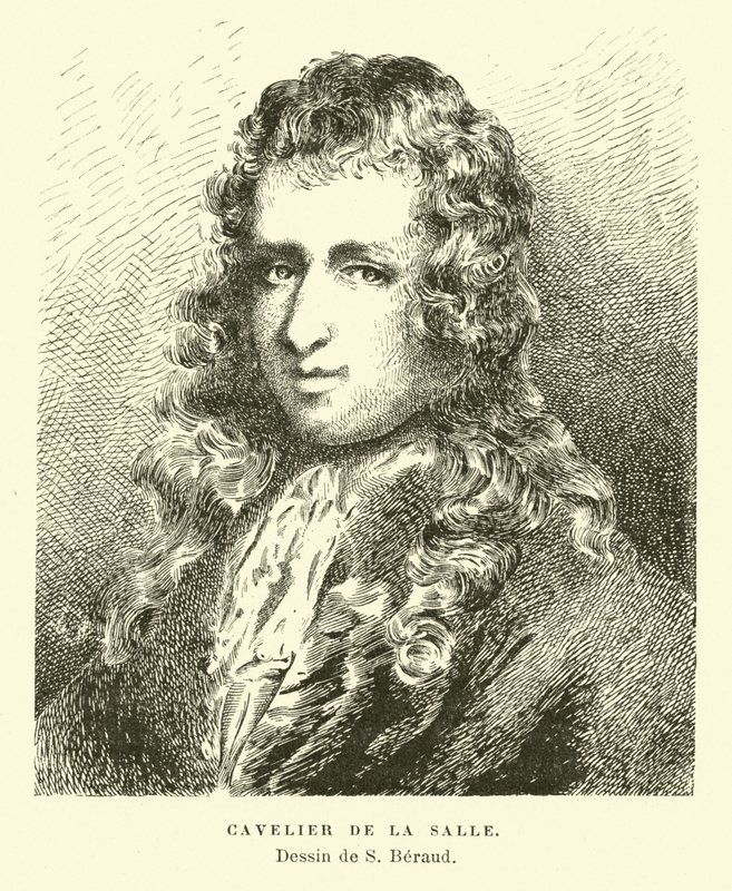 Rene-Robert Cavalier de La Salle, explorador francês de French School