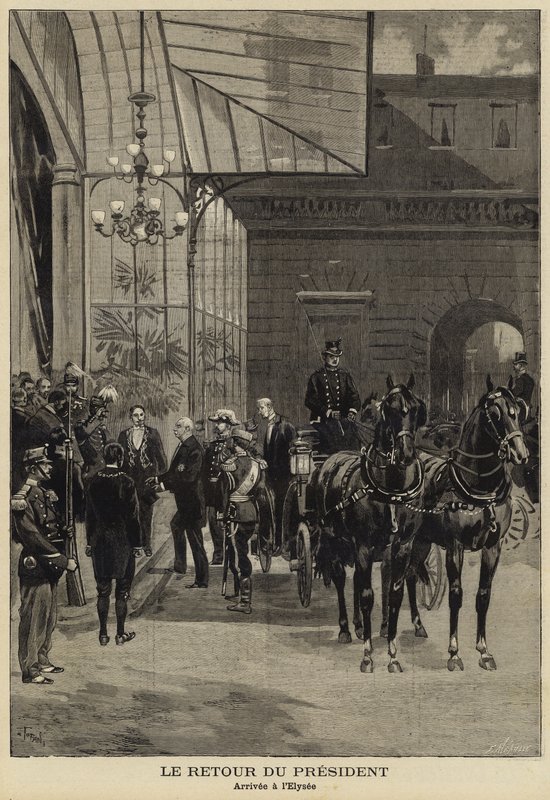 O retorno do presidente francês Felix Faure de sua visita à Rússia, em 1897 de French School