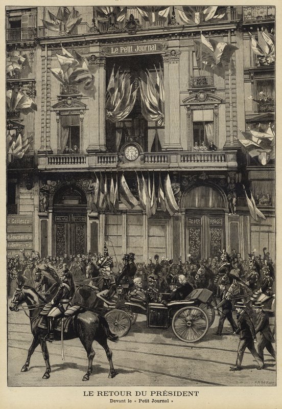O retorno do presidente francês Felix Faure de sua visita à Rússia, em 1897 de French School