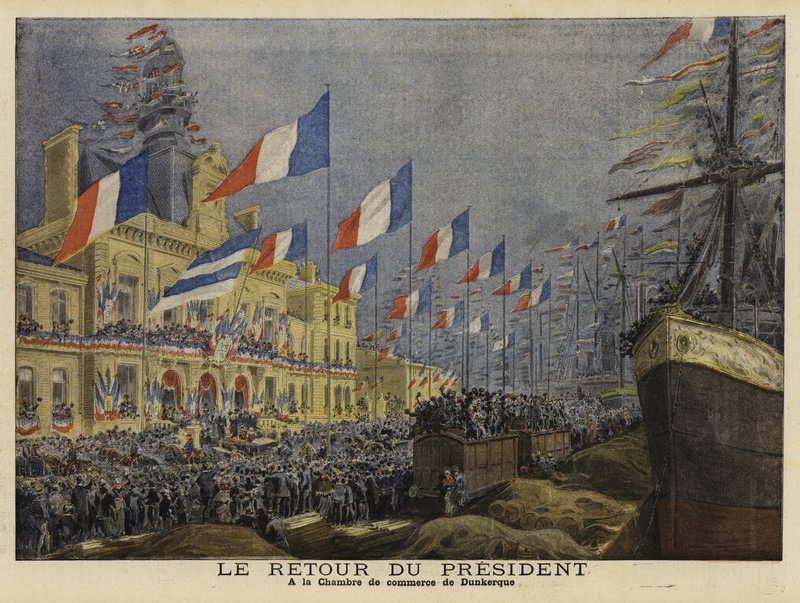 O retorno do presidente francês Felix Faure de sua visita à Rússia, em 1897 de French School