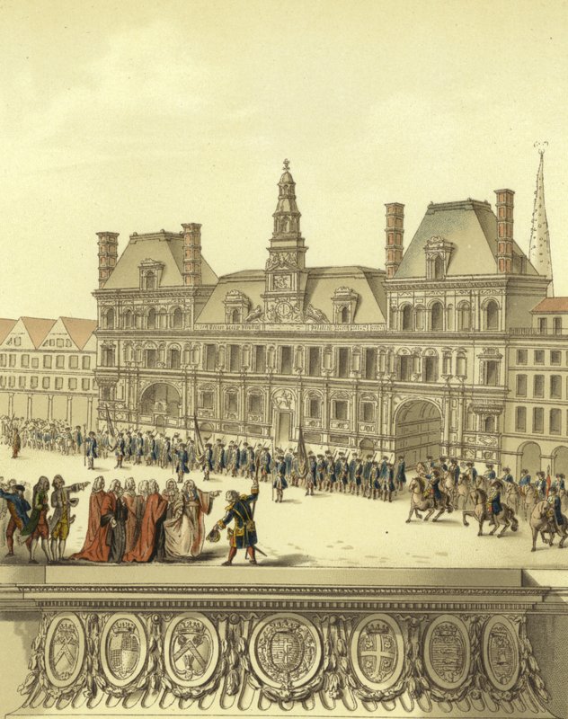 Revisão dos guardas da cidade de Paris de French School