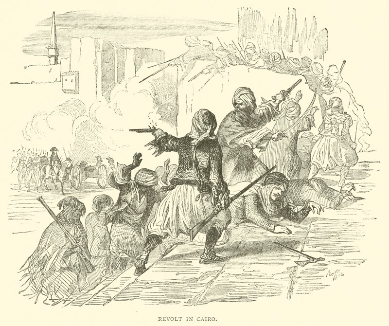 Revolta no Cairo (gravura) de French School