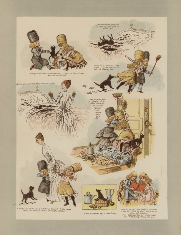 Robinson Crusoe (cor litho) de French School