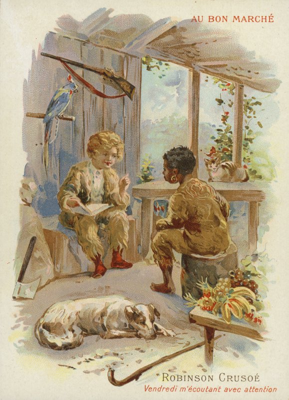Robinson Crusoe e Man Friday de French School