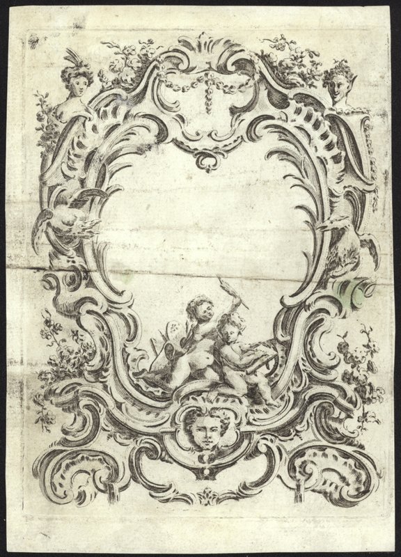 Design rococó para um quadro de French School