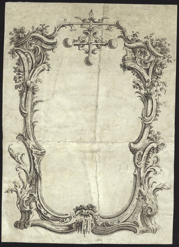 Design rococó para um quadro de French School