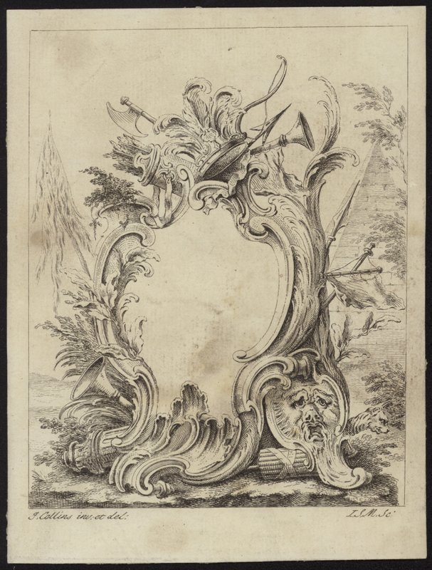 Design rococó para um quadro de French School