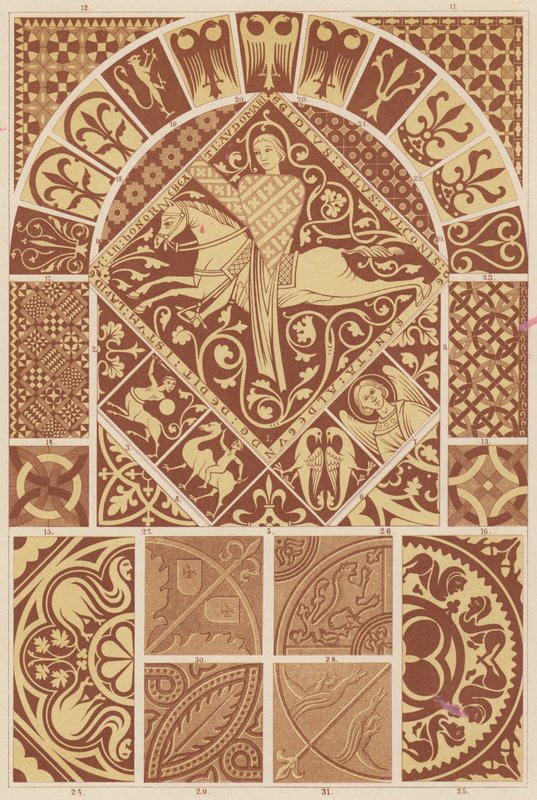 Arte romano-gótica (cor litho) de French School