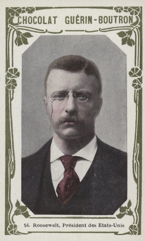 Roosewelt, presidente dos Estados Unidos (foto colorida) de French School