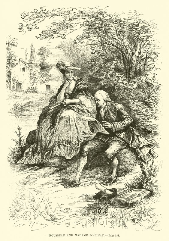 Rousseau e madame dEpinay de French School