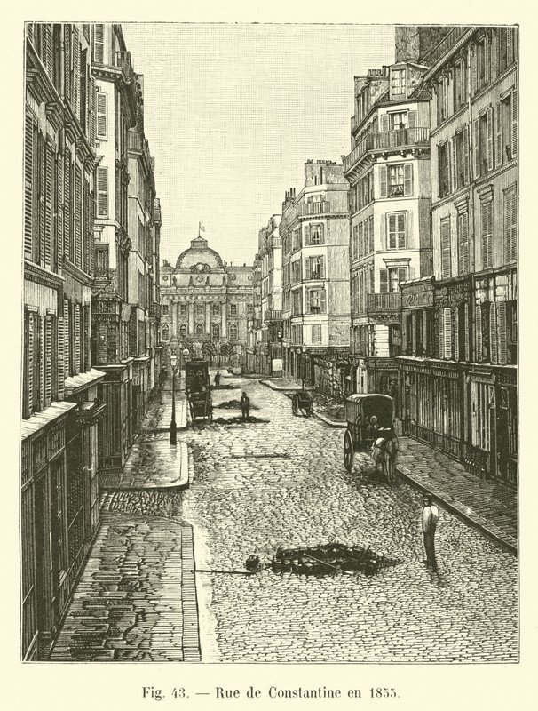 Rua Constantine em 1855 de French School