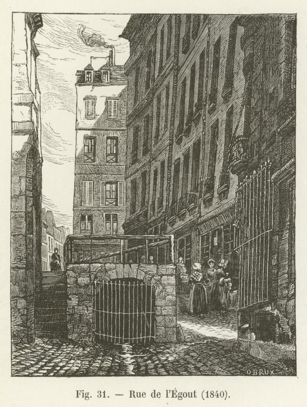 Rue de l&39;Egout, 1840 de French School