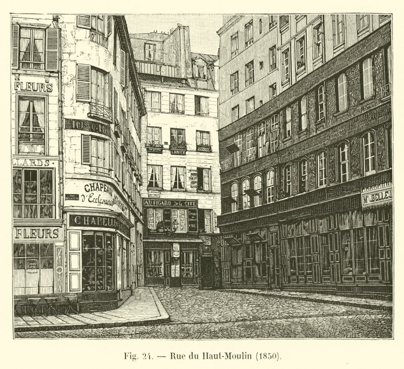 Rue du Haut-Moulin, 1850 de French School