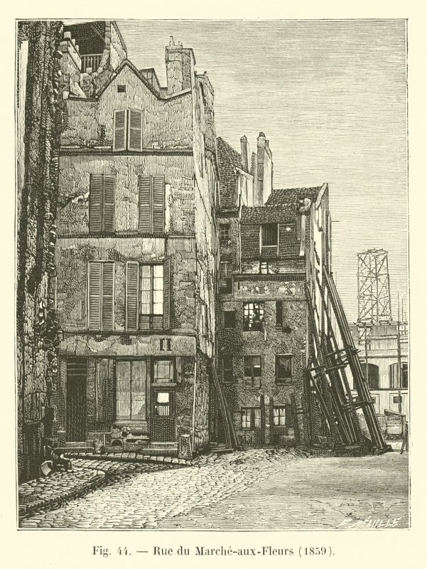 Rue du Marche-aux-Fleurs, 1859 de French School