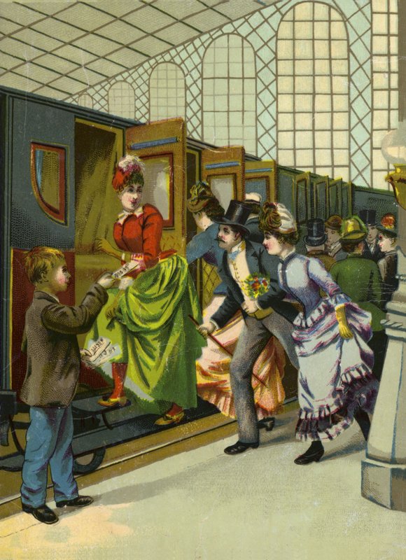 Correndo para pegar um trem de French School