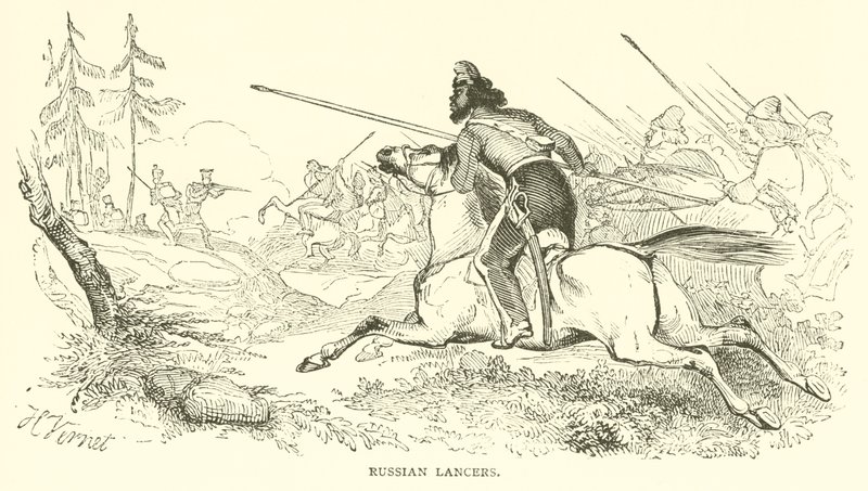 Lanceiros russos (gravura) de French School